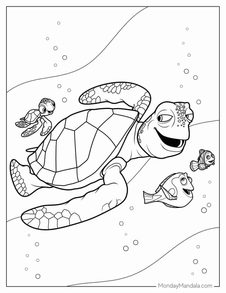 Finding nemo coloring pages free pdf printables