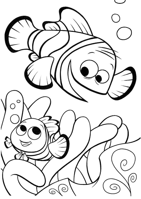 Coloring pages clownfish finding nemo coloring page