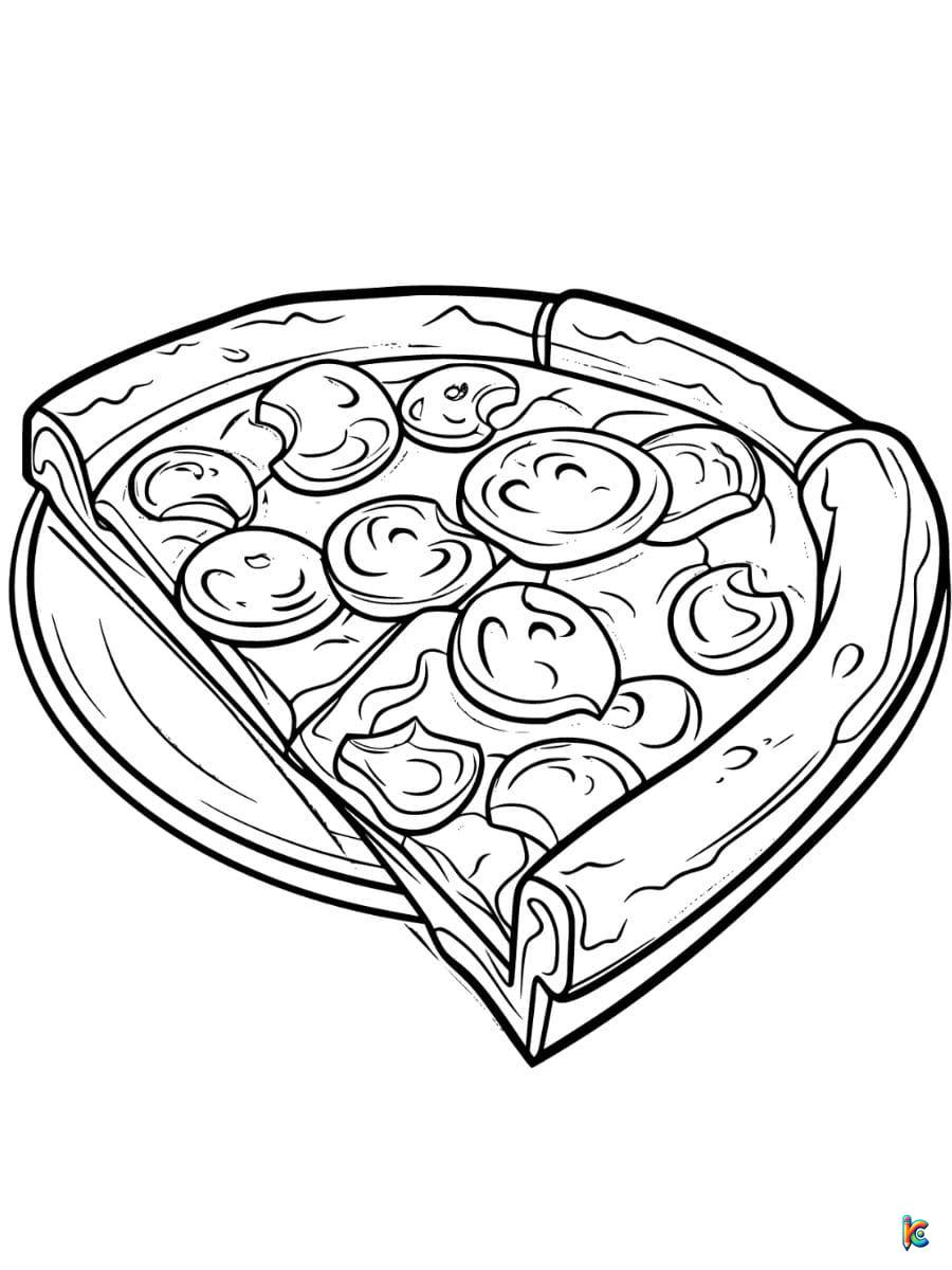 Pizza coloring pages â