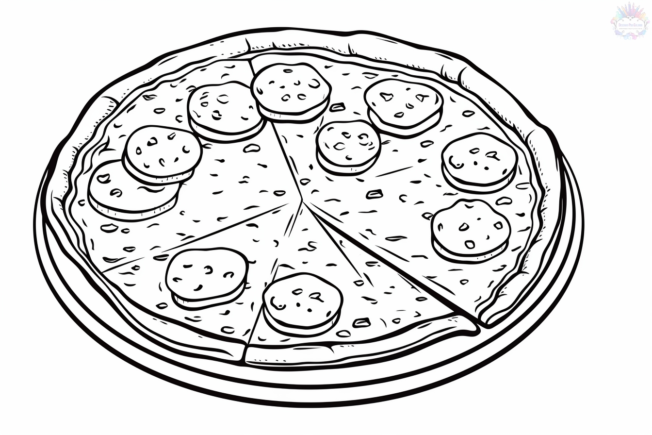 Pizza coloring pages