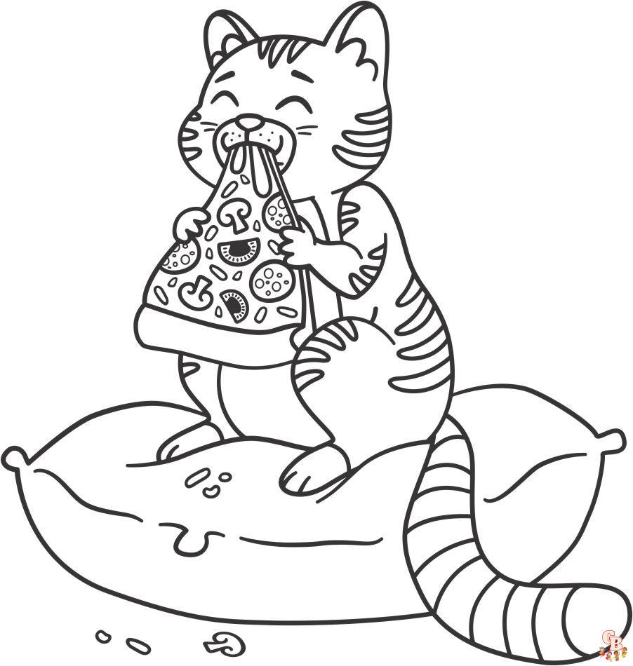 Discover fun and creative pizza coloring pages