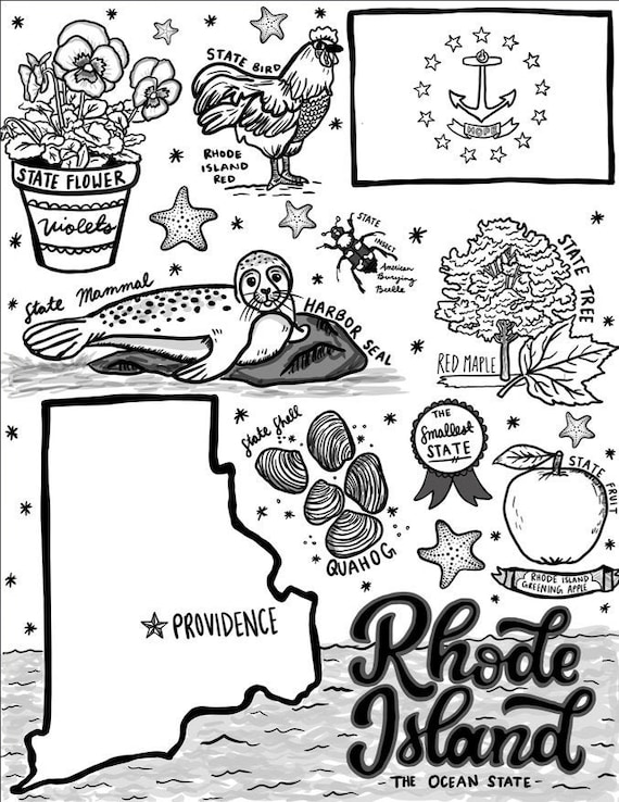 Rhode island coloring page