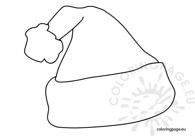 Santa claus hat coloring page