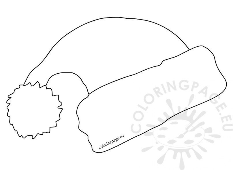 Santa claus hat pattern coloring page