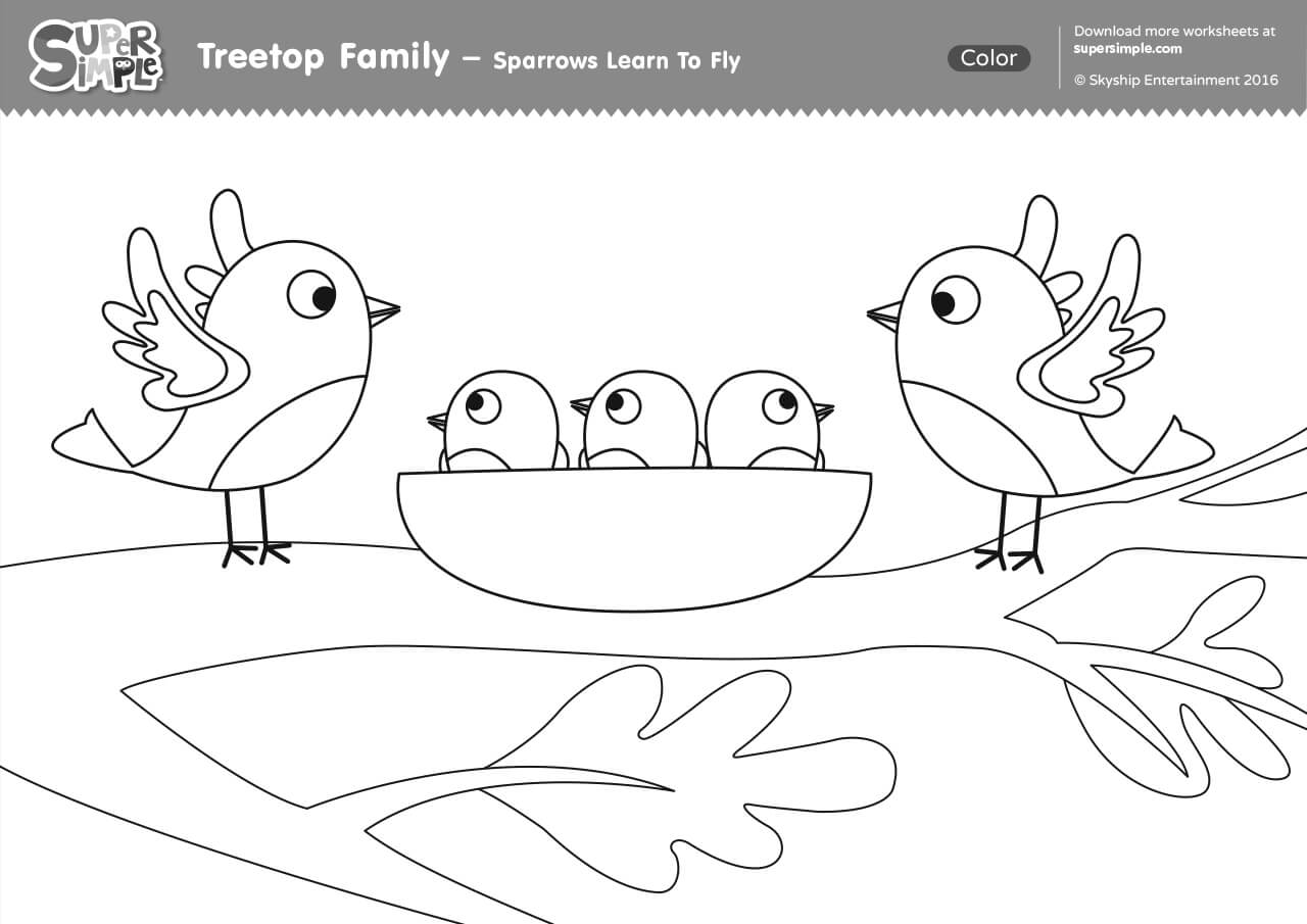 Treetop family coloring pages