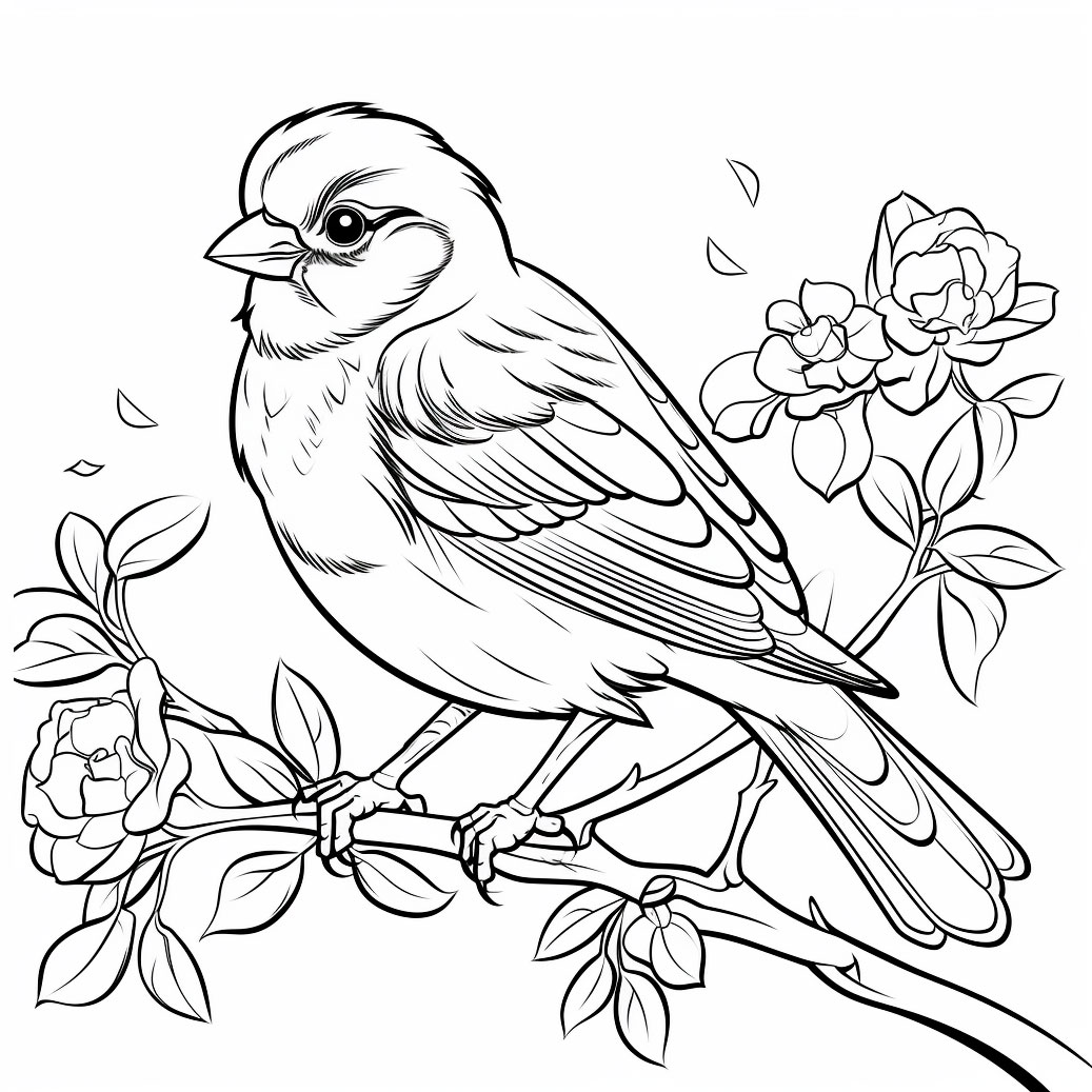 Sparrow coloring book for children years old coloring pages