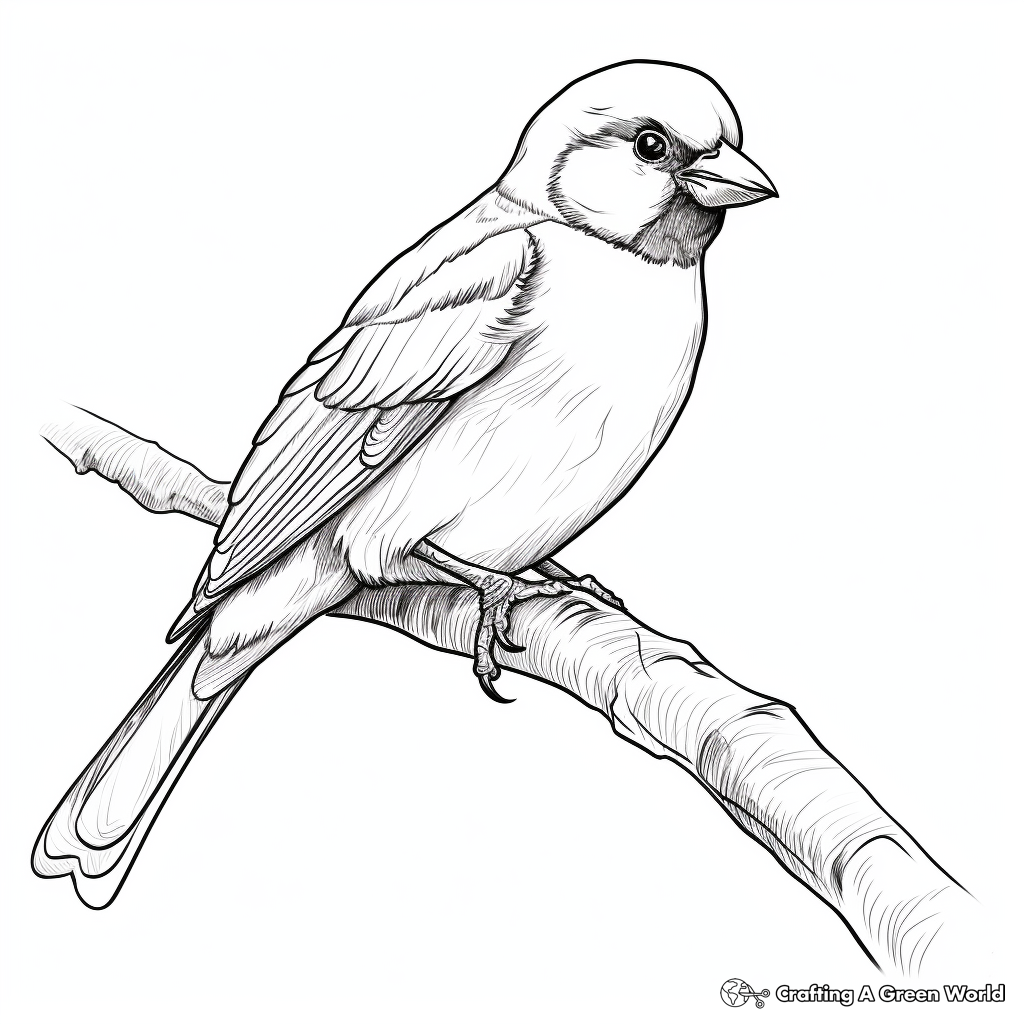 Sparrow coloring pages