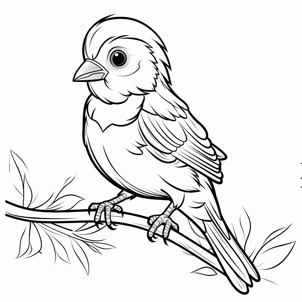 Sparrow coloring book for children years old coloring pages