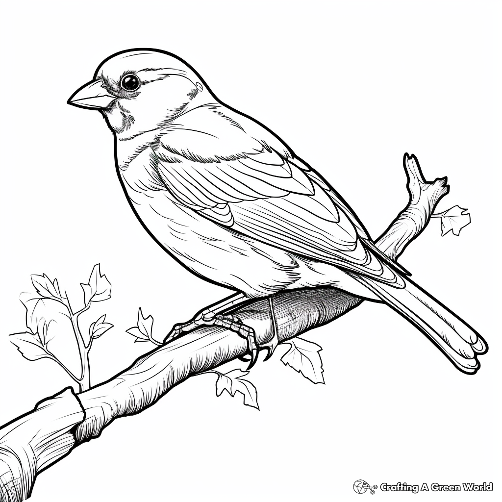 Sparrow coloring pages