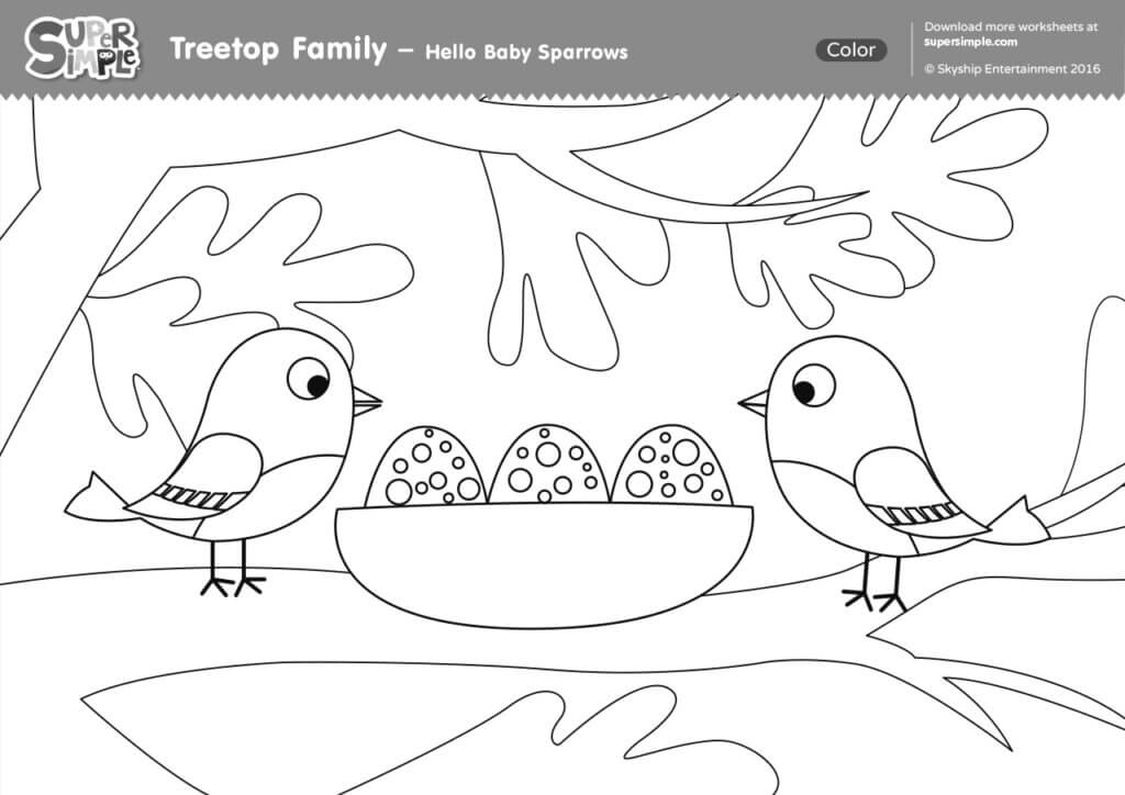 Treetop family coloring pages
