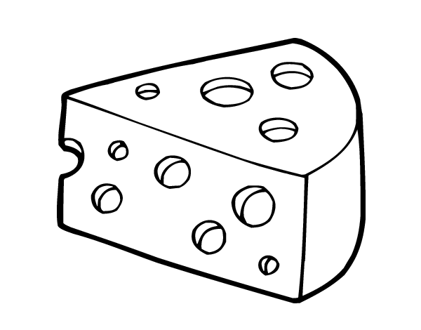 Gruyãre cheese coloring page