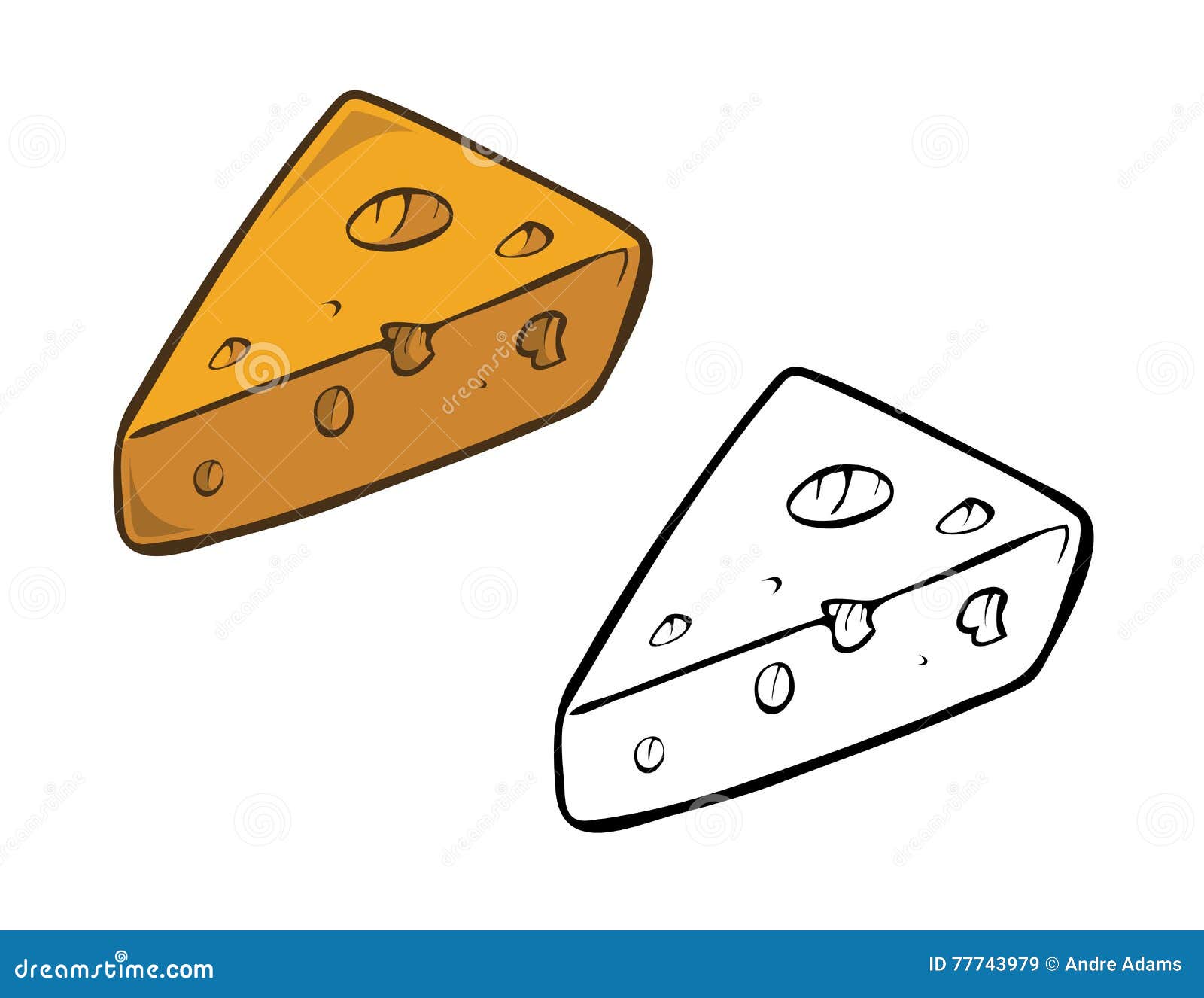 Cheese coloring book stock vector illustration of appetizer