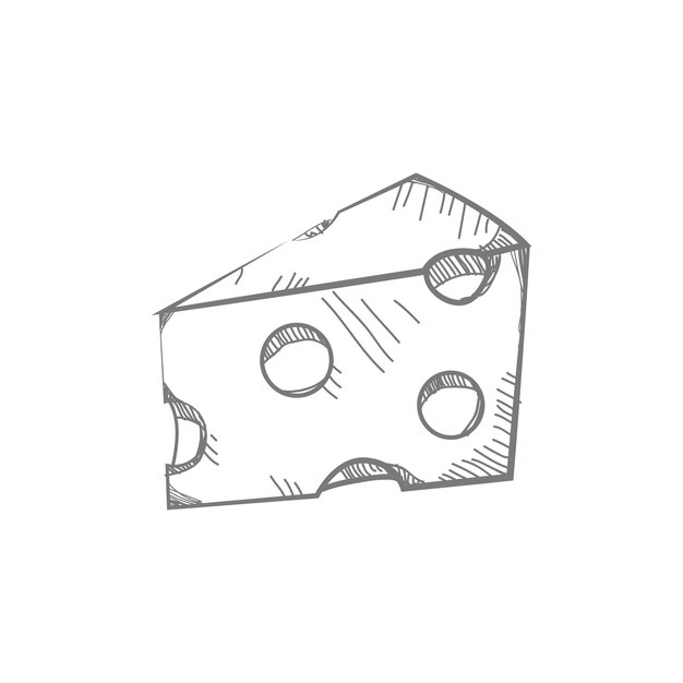 Premium vector hand drawn cheese kawaii coloring page illustration
