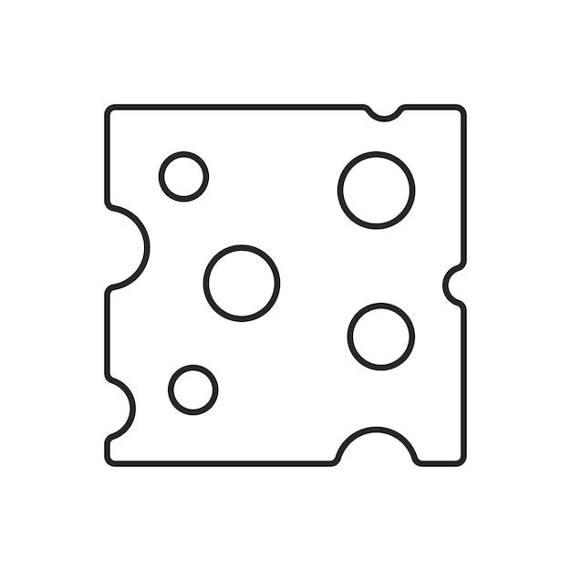 Premium vector hand drawn cheese kawaii coloring page illustration