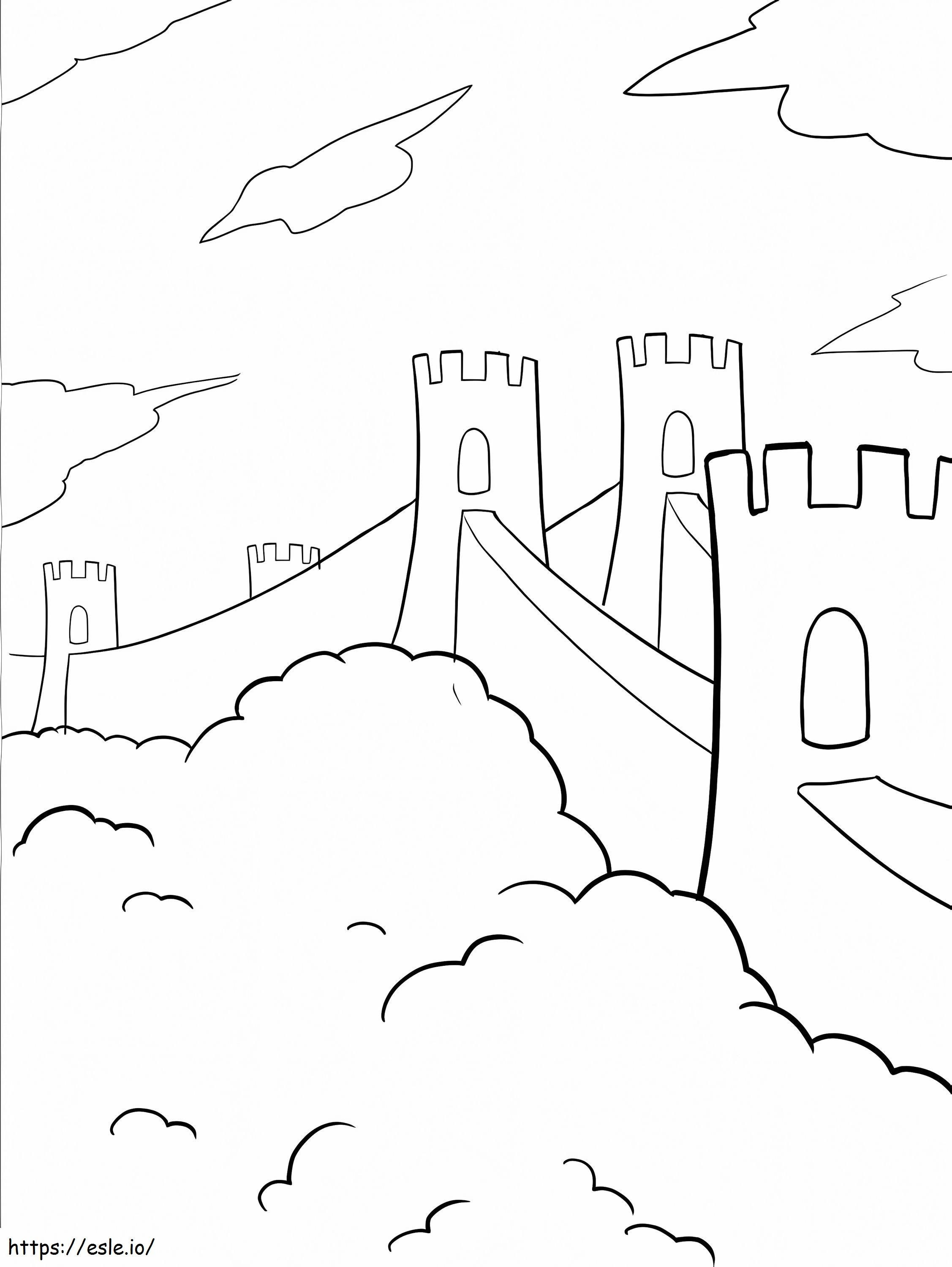 Great wall of china coloring page