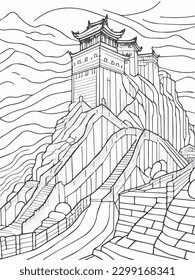 Great wall of china vector art graphics