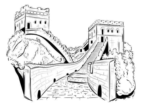 Best wall of china illustration download in png vector format