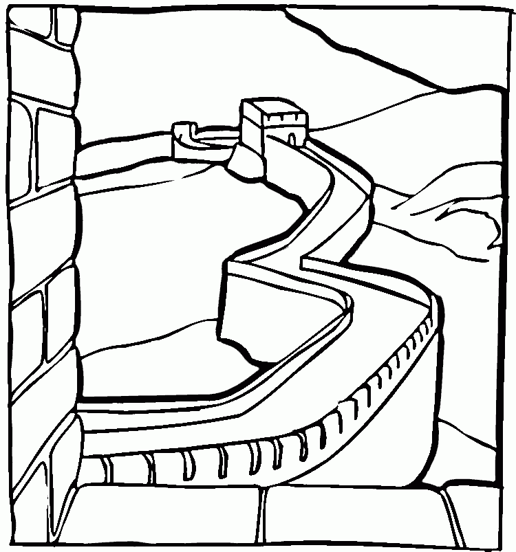 Easy great wall of china drawings