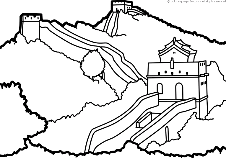 Famous buildings coloring pages