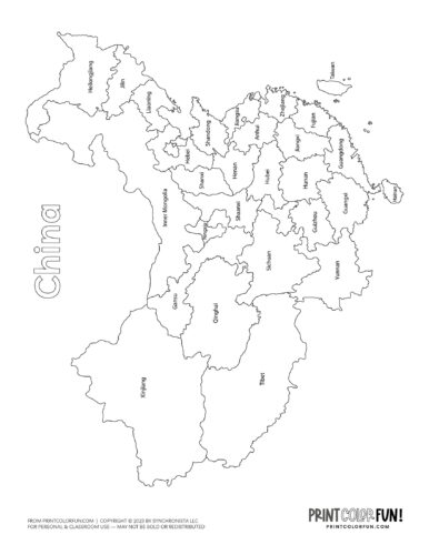 Maps of china the chinese flag great wall of china coloring pages more at