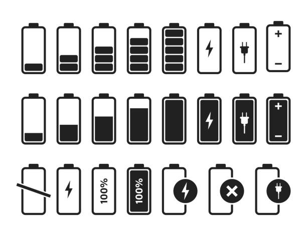 Battery icon stock illustrations royalty
