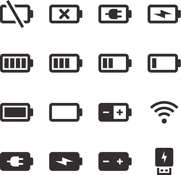 Battery icon stock illustrations royalty