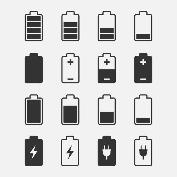Battery icon stock illustrations royalty