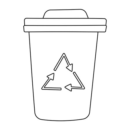 Recycling bin line drawing cliparts stock vector and royalty free recycling bin line drawing illustrations