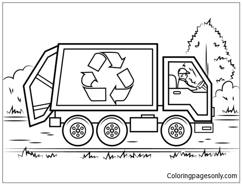 Recycling coloring pages