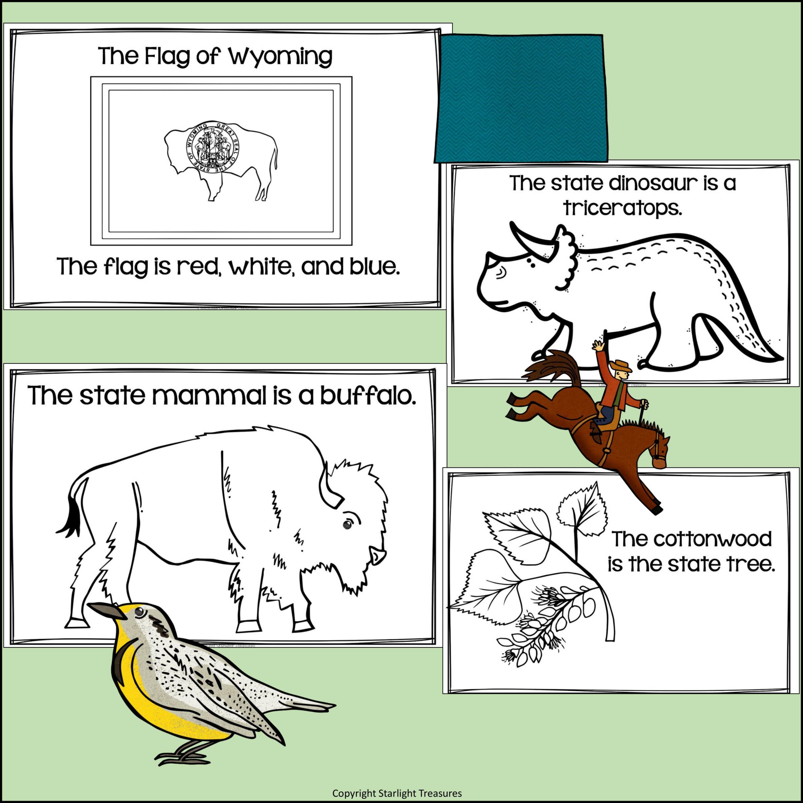 Wyoming mini book for early readers