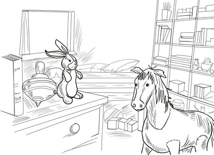 Velveteen rabbit and skin horse coloring page supercoloring horse coloring pages horse coloring coloring pages