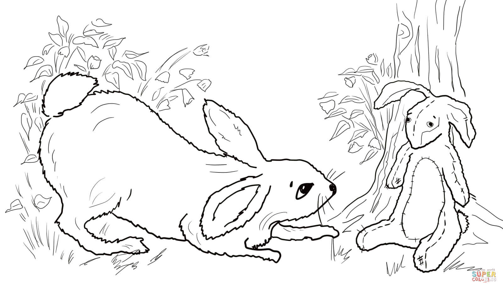 Velveteen rabbit being real coloring page free printable coloring pages