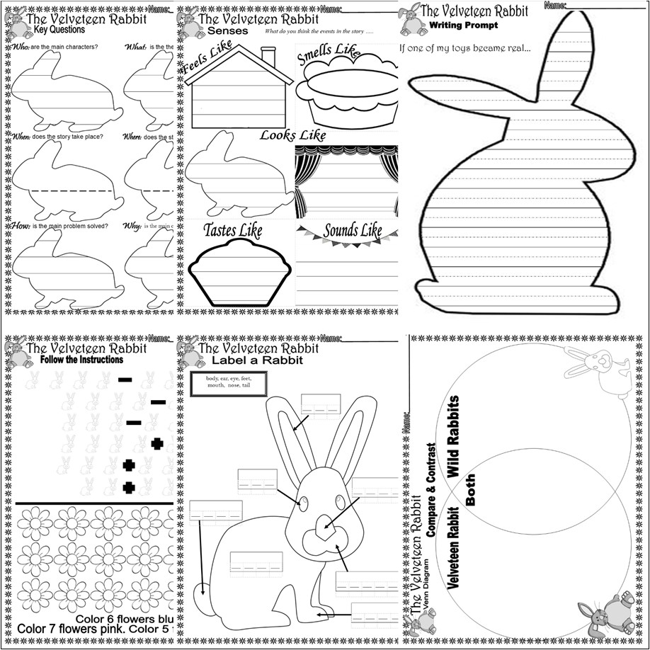 The velveteen rabbit book panion reading prehension made by teachers