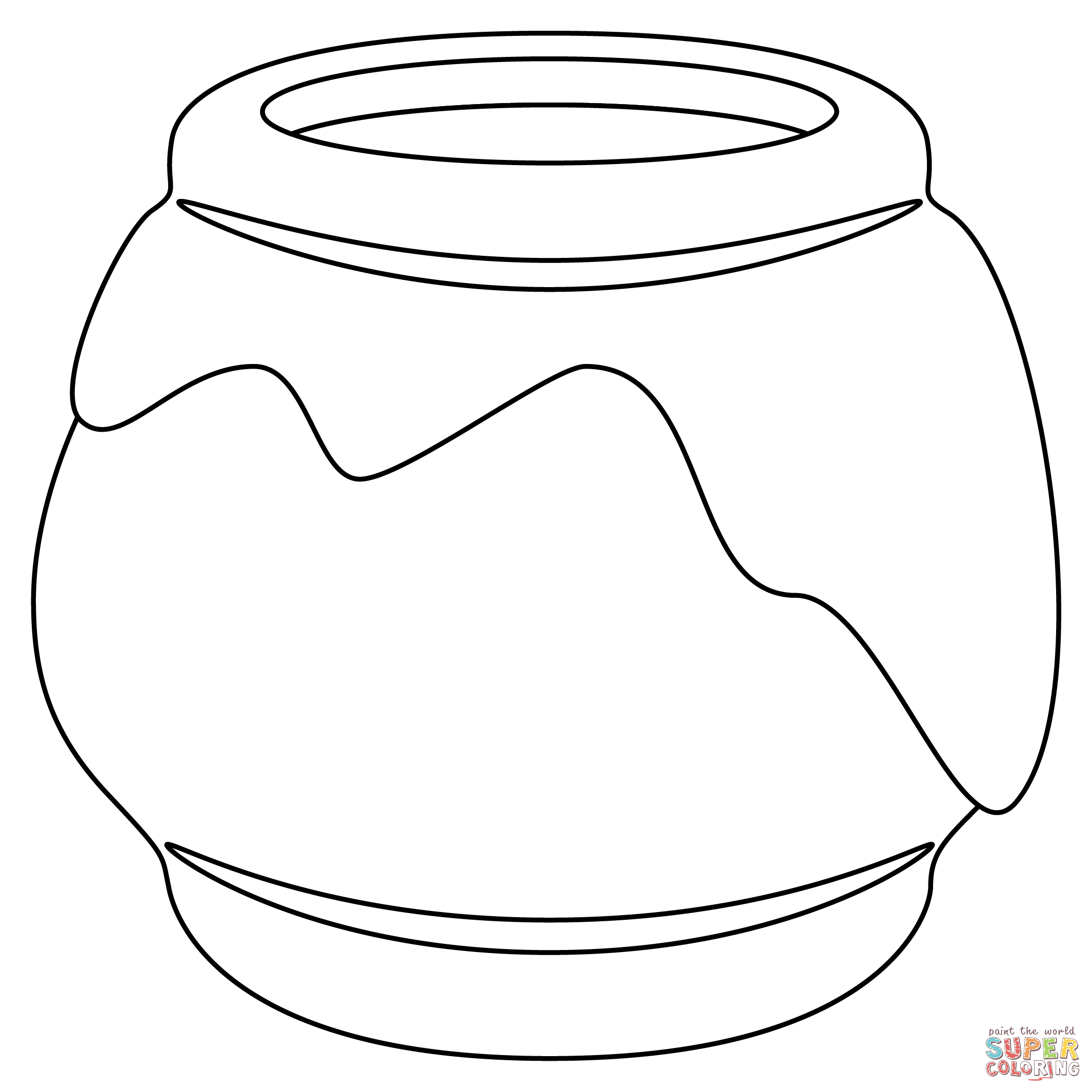 Honey pot coloring page free printable coloring pages