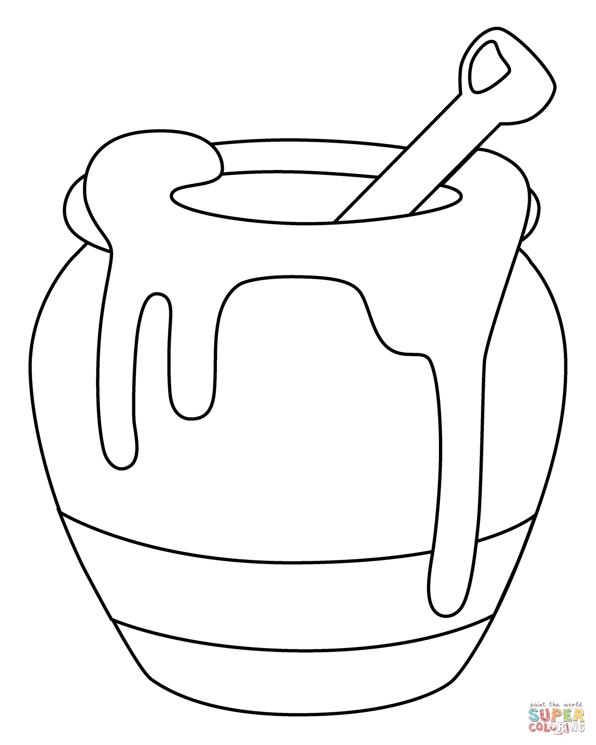 Honey pot emoji coloring page free printable coloring pages