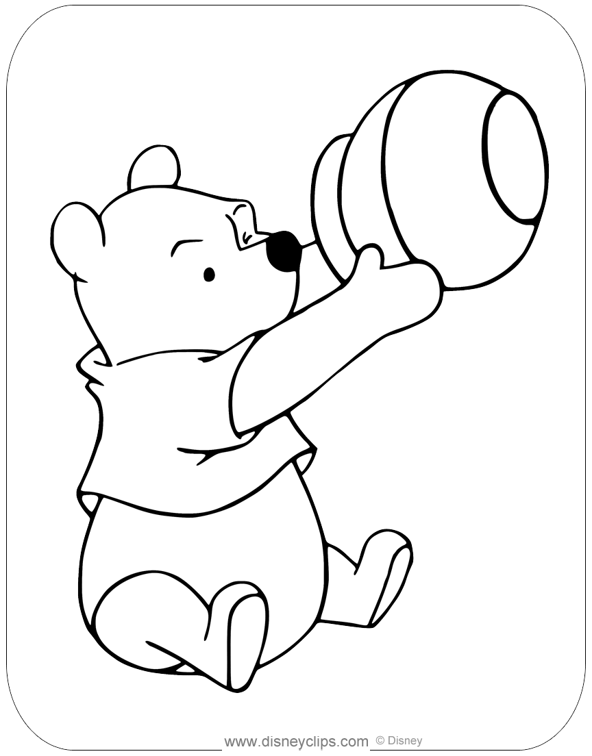 Winnie the pooh honey coloring pages