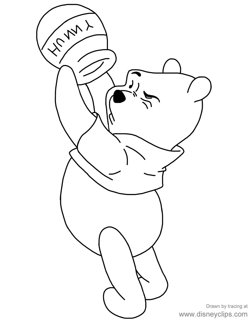 Winnie the pooh honey coloring pages