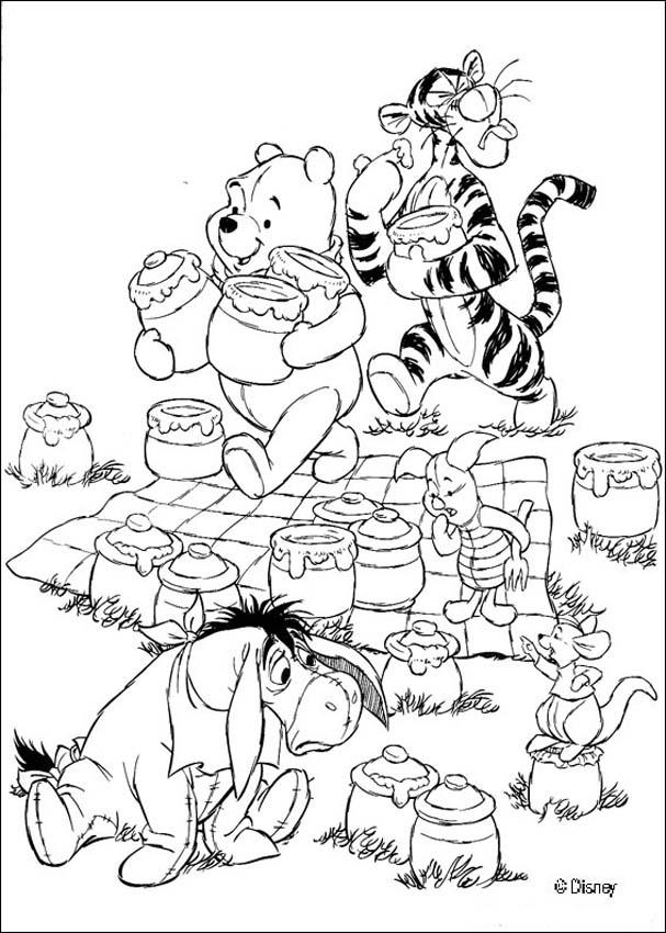 Honey pots coloring pages