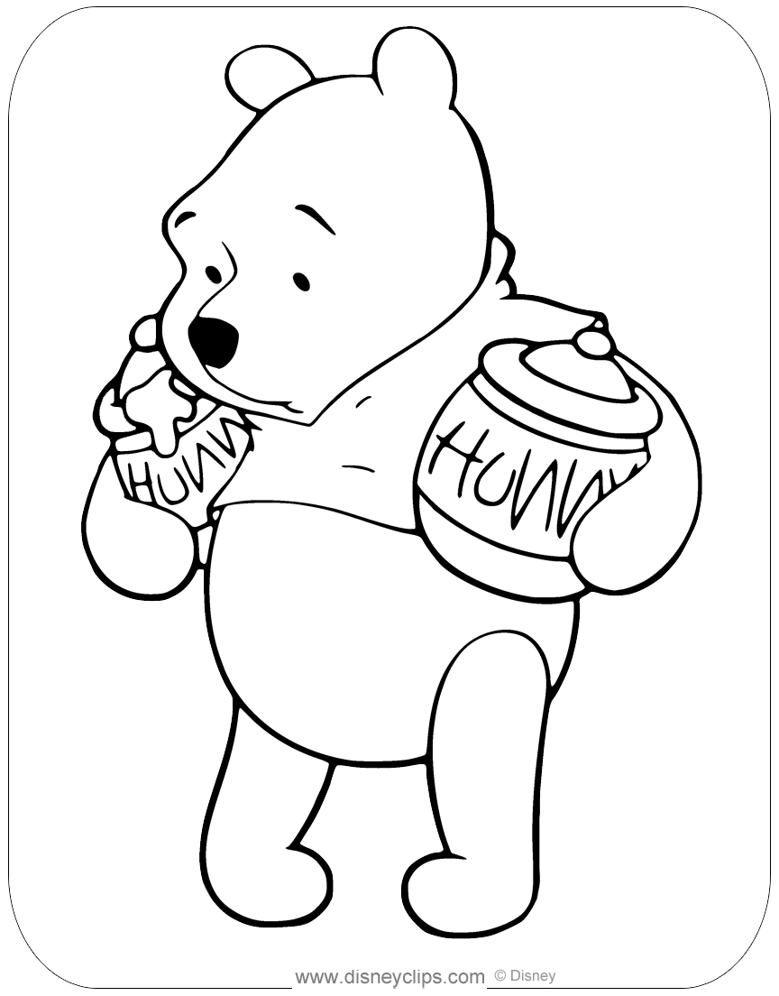 Winnie the pooh honey coloring pages