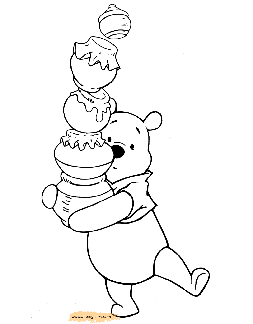 Winnie the pooh honey coloring pages