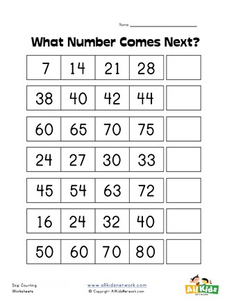 Skip counting