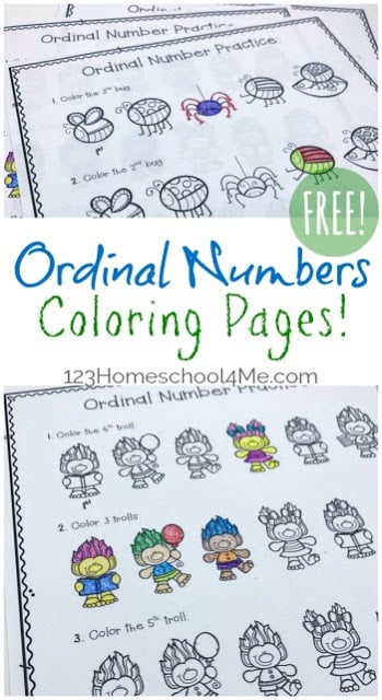 Ðï free printable ordinal numbers worksheet for kindergarten