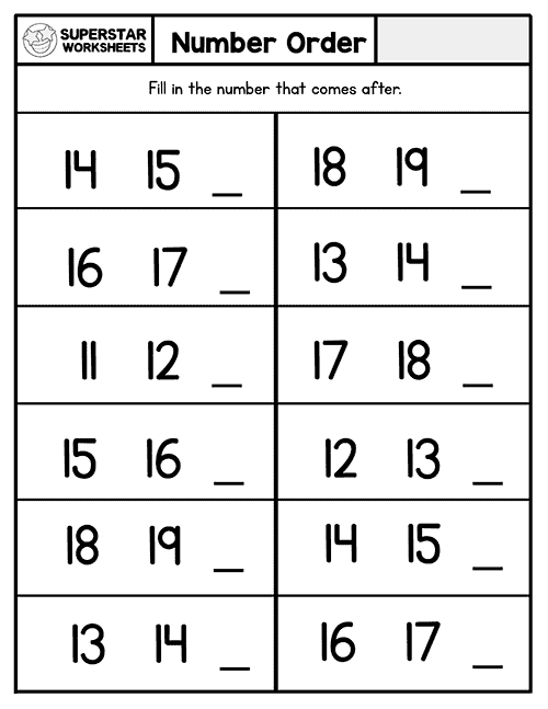 Kindergarten counting worksheets