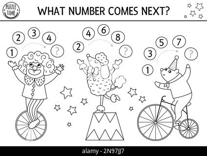Count and write worksheet black and white stock photos images