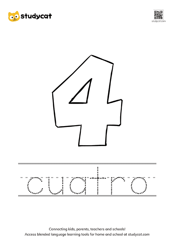 Spanish numbers â colouring â