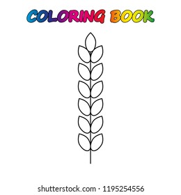 Wheat coloring page worksheet game kids stock vector royalty free