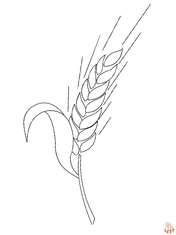 Wheat coloring pages printable and free for kids