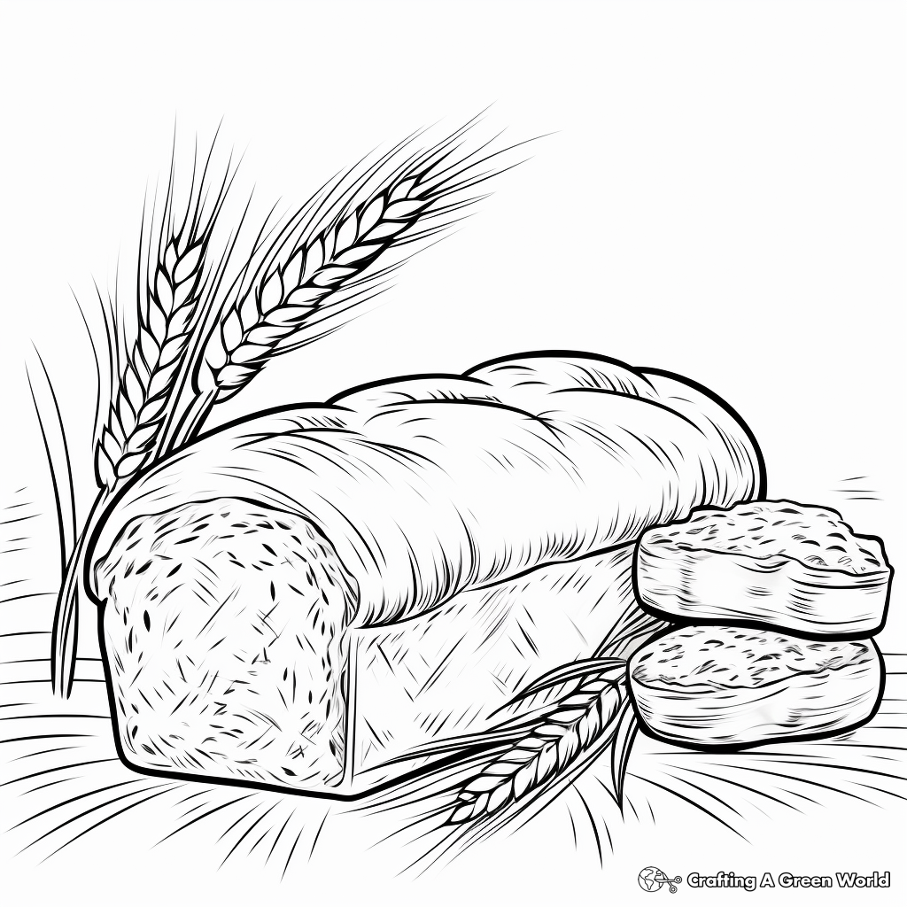Bread coloring pages