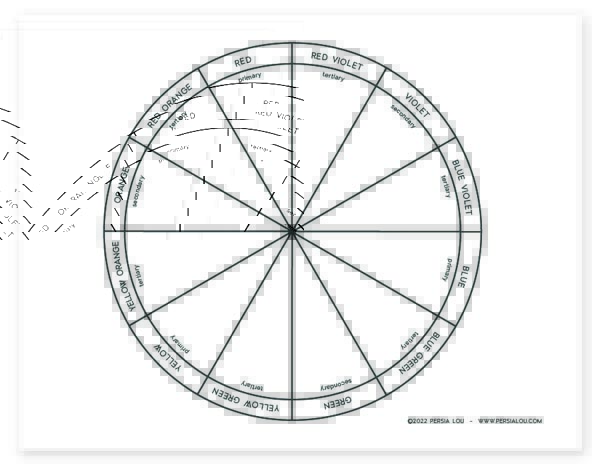 Blank color wheel printables