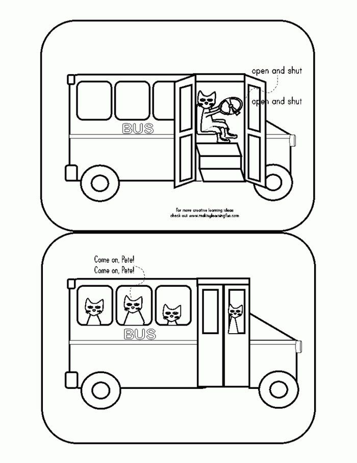 Bus coloring pages collection pdf